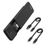 MOKiN M.2 NVME SSD Case Enclosure Adapter Tool-Free, USB C 3.1 Gen 2 10Gbps to NVME PCIe